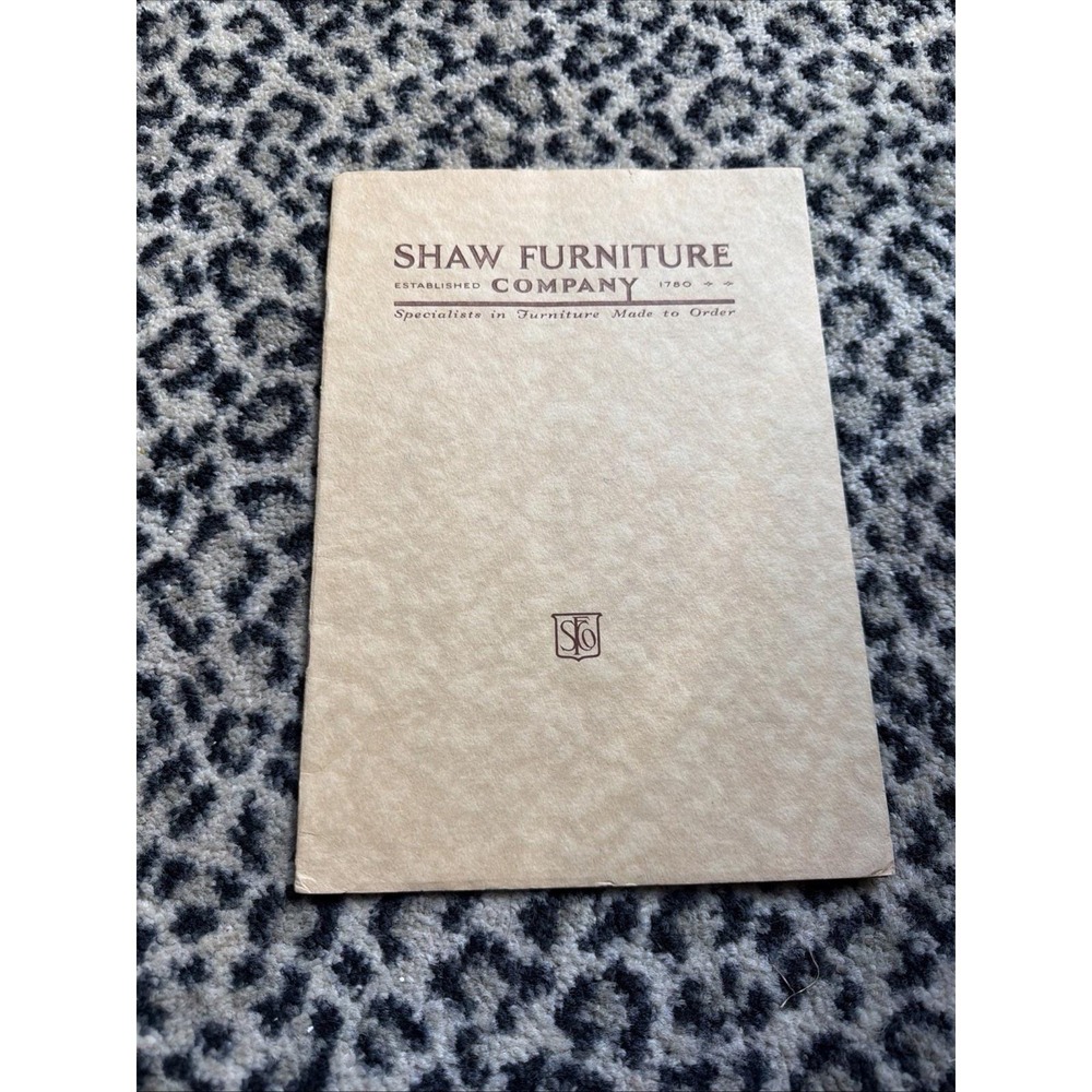 1929 Shaw Furniture Co Catalog Cambridge MA Antique Chippendale Georgian Ephrmra